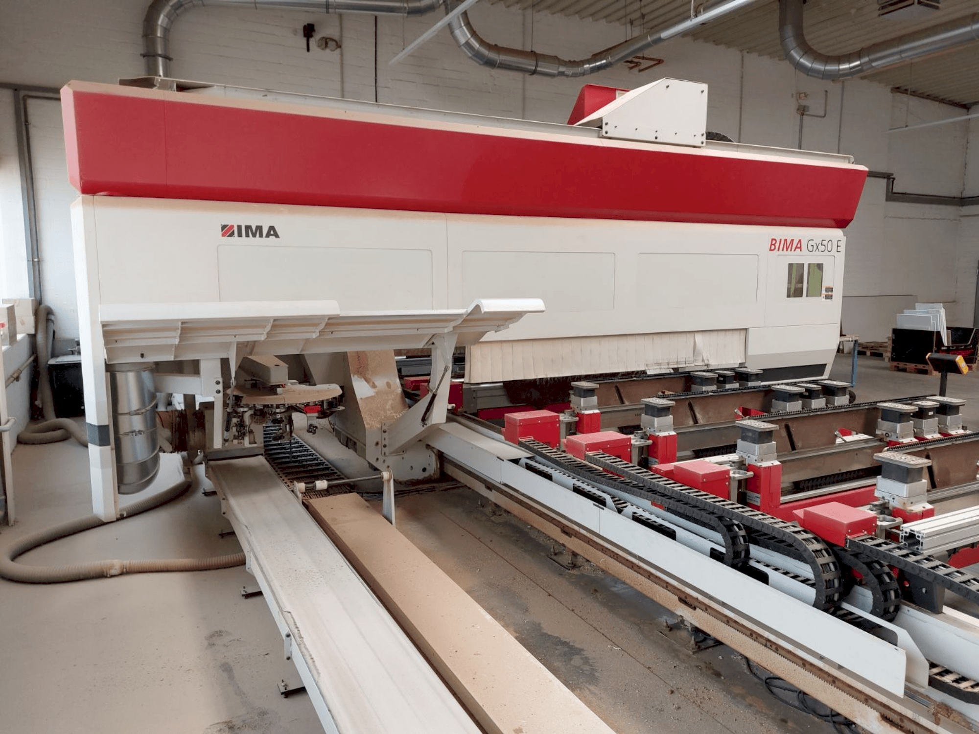 IMA BIMA Gx50 E 160/630 CNC Processing Center-maskinen framifrån